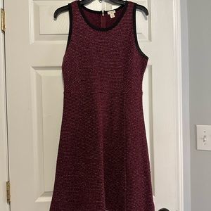 J.Crew wool a-line dress maroon size 8